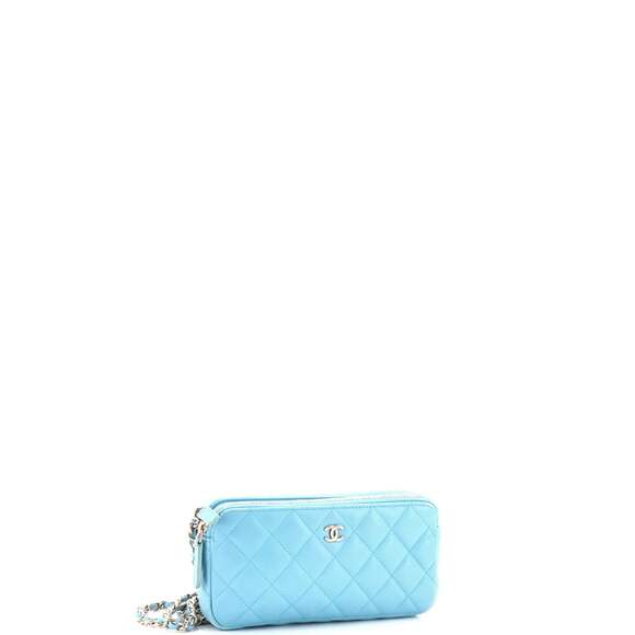 Chanel Double Zip Clutch With Chain #148201C23B - Picture 3 of 9